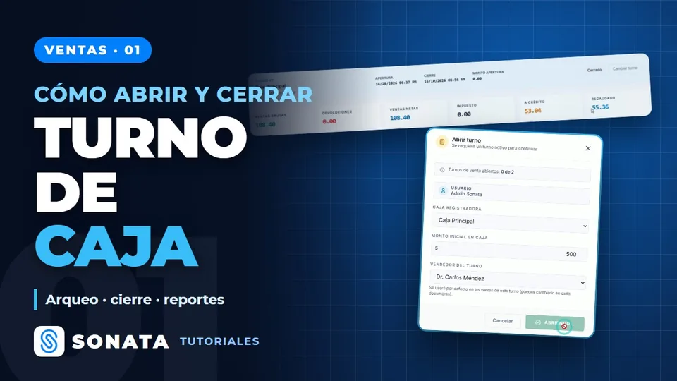 Abrir y cerrar el turno de caja