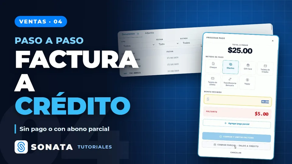Factura a crédito (con o sin abono)