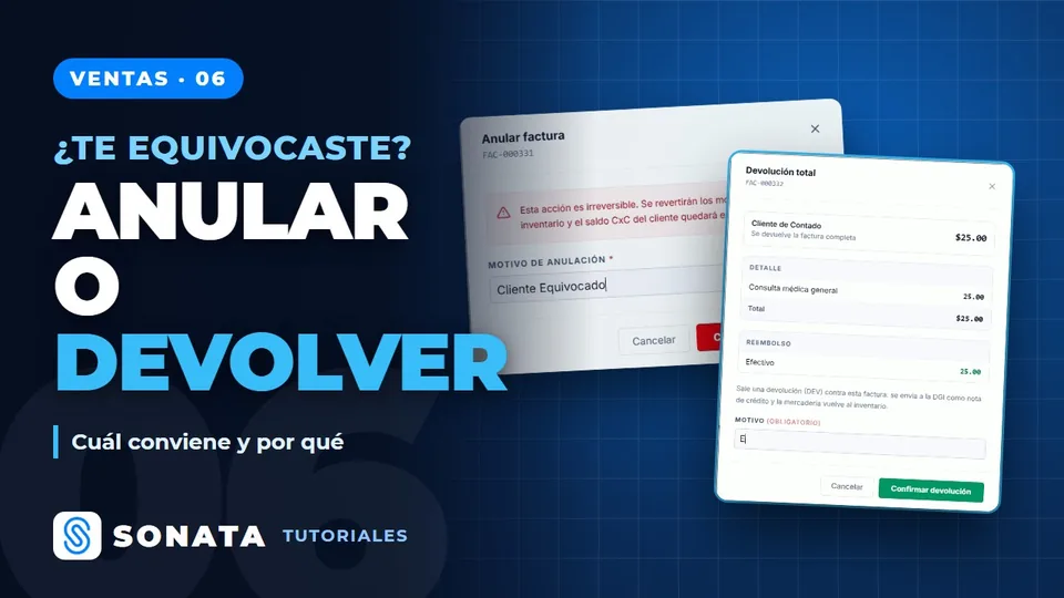 ¿Anular o devolver una factura?