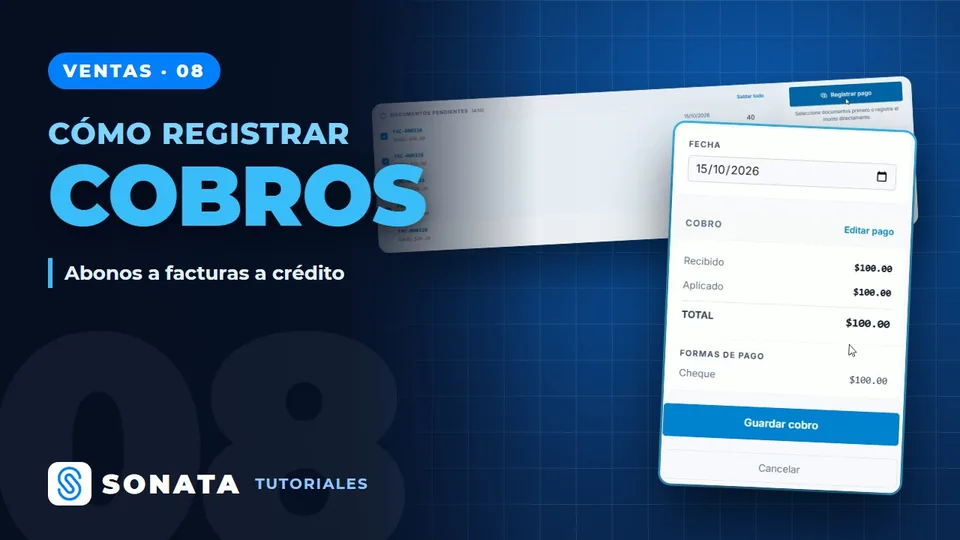 Registrar cobros y abonos